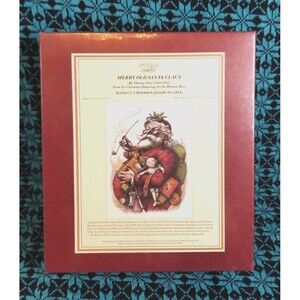Retired Optimago Wooden Jigsaw Puzzle Merry Old Santa Clause 336 Pcs Thomas Nast